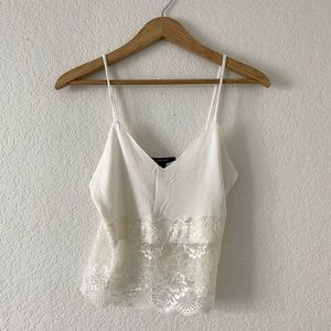 Forever 21 White lace tank NWT